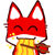 Emoticon Red Fox manger