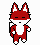 Emoticon Red Fox rapidamente avvicinando