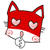 Emoticon Red Fox in amore