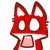 Emoticon Red Fox mit panik