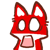 Emoticon Red Fox with panic