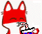 Emoticon Red Fox boire un soda