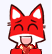 Emoticon Zorrito Fox comiendo un dulce