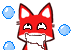 Emoticon Red Fox Bubbles