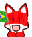 Emoticon 브라질의 국기와 Zorrito 여우