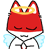Emoticon Red Fox anjo