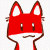 Emoticon Red Fox sehen ein Mädchen