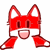 Emoticon Red Fox dare un bacio
