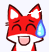 Emoticon Red Fox hearts in ears