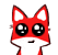 Emoticon Red Fox coeur