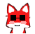 Emoticon Red Fox lunettes de soleil
