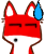 Emoticon Red Fox goccia di sudore