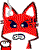 Emoticon Red Fox fatto di fumo