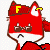 Emoticon Zorrito Fox Rap rojo