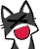 Emoticon Black Fox Lachen