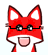 Emoticon Red Fox olhos exorbitantes