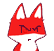 Emoticon Red Fox veias em sua testa