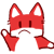 Emoticon Red Fox traurigen Abschied