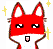 Emoticon Red Fox vendo estrelas