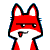Emoticon Red Fox en colère
