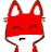 Emoticon Red Fox négatif
