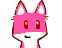 Emoticon Red Fox pink butterfly