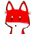 Emoticon Red Fox blush