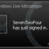 Skin SevenTwoFour - Notification window